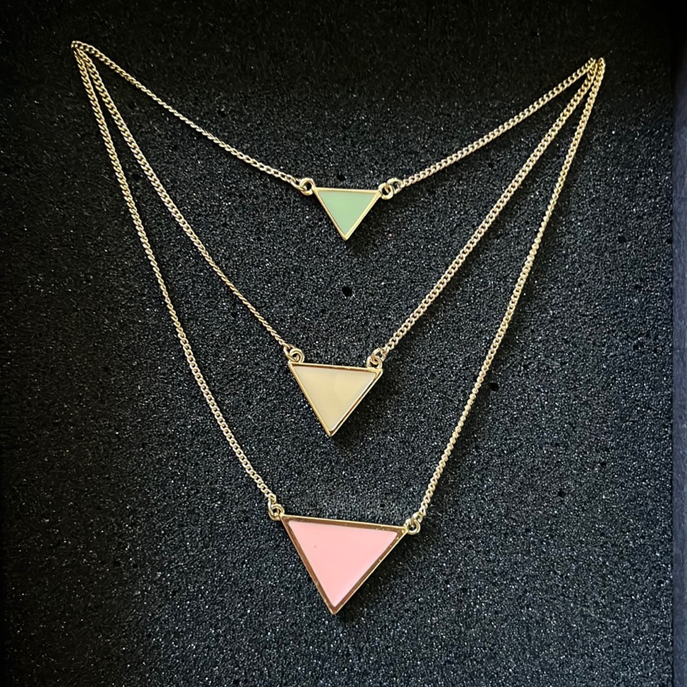 Three Tiered Triangle Necklace